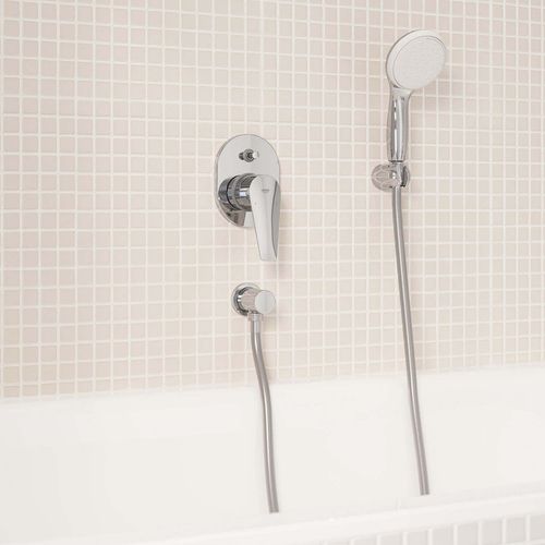אינטרפוץ 4 דרך אובלי BauEdge כרום ניקל GROHE