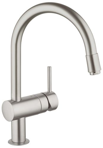 ברז מטבח נשלף MINTA דגם C כרום מוברש GROHE