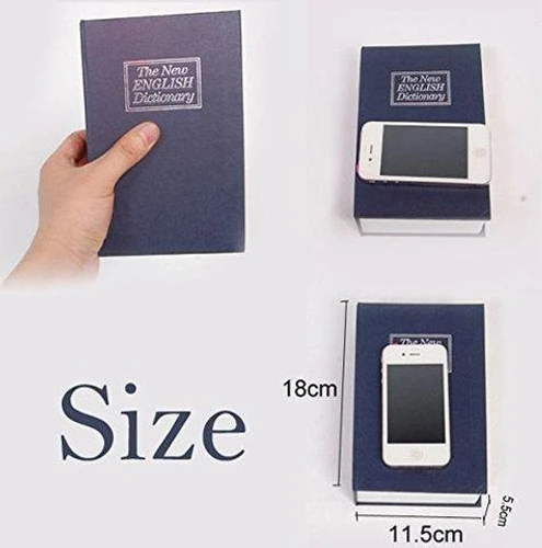 כספת בצורת ספר | כספת נסתרת עם מנעול - דגם קטן
