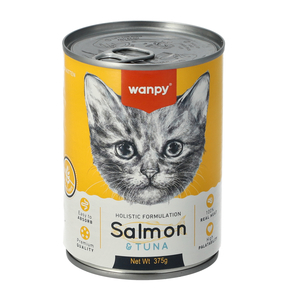 ונפי שימורי חתול פטה טונה וסלמון  375 גר