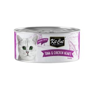 קיט קט שימור טונה ולבבות עוף 80 גר