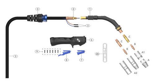 ידית ריתוך (ARC M4W) ,  400A , כלי קל משקל ובעל ביצועים אמיתיים.