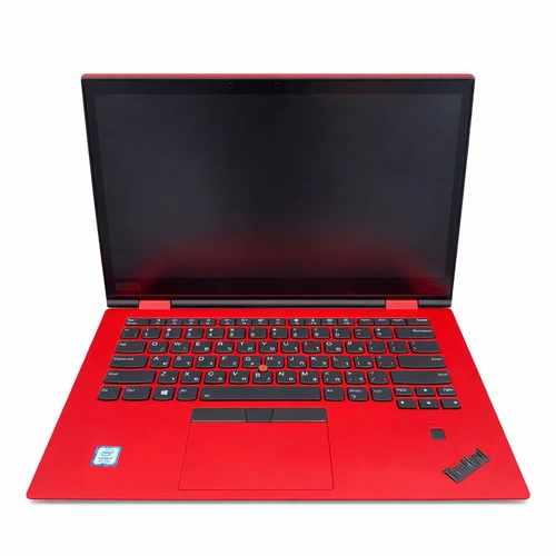 מחשב נייד מחודש 2 ב-1 הופך לטאבלט Lenovo Yoga i7 8G 256GB SSD בצבע אדום