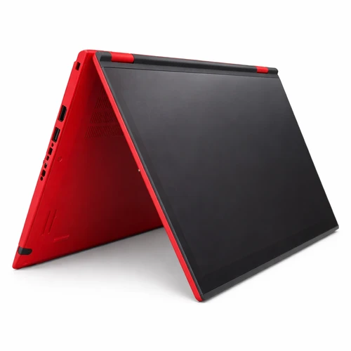 מחשב נייד מחודש 2 ב-1 הופך לטאבלט Lenovo Yoga i7 8G 256GB SSD בצבע אדום