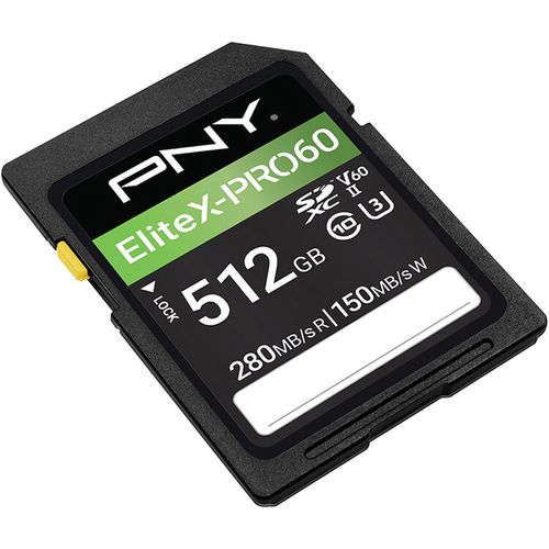 כרטיס זיכרון PNY 512GB EliteX-PRO60 UHS-II SDXC