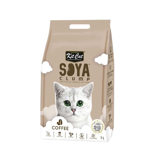 קיט קט - חול סויה מתגבש לחתול בניחוח קפה - 7 ליטרקיט קט - חול סויה מתגבש לחתול בניחוח קפה - 7 ליטר