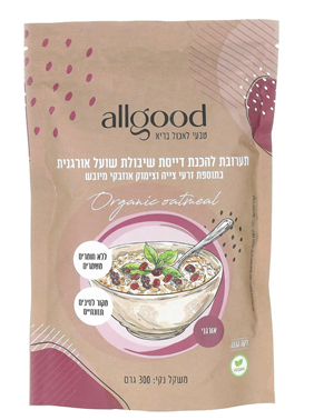 תערובת אורגנית להכנת דייסת שיבולת שועל עם צ