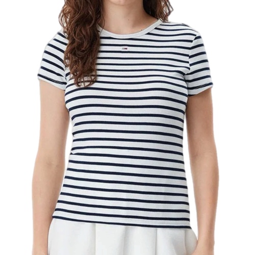חולצה TOMMY JEANS מידות XS-XL לנשים בדוגמת פסים נייבי