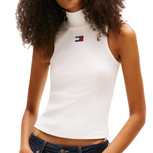 גופיה TOMMY JEANS מידות XS-XL לנשים בגוון לבן