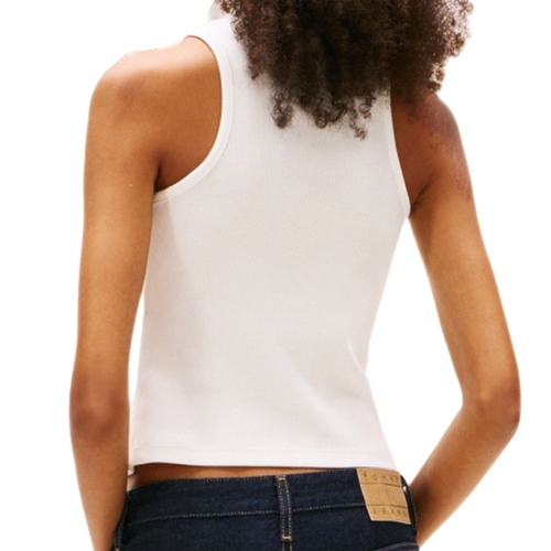 גופיה TOMMY JEANS מידות XS-XL לנשים בגוון לבן