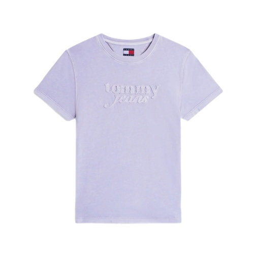חולצה TOMMY JEANS מידות XS-XL לנשים בגוון לילך