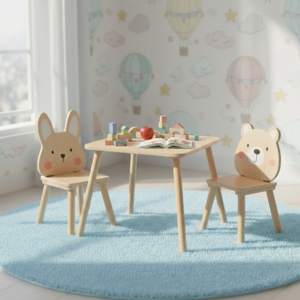 סט שולחן וכיסאות לילדים דגם חיות BUBU