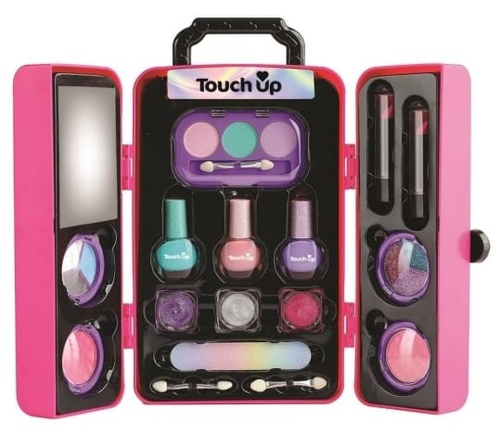 טאץ' אפ Touch Up: סט איפור גדול לילדים (בטוח לשימוש) במזוודה קשיחה 19 אביזרים 1