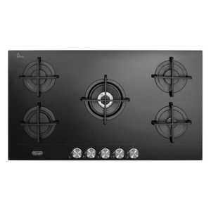 כיריים גז 5 להבות 90 ס"מ Delonghi DGH4190GN זכוכית שחורה