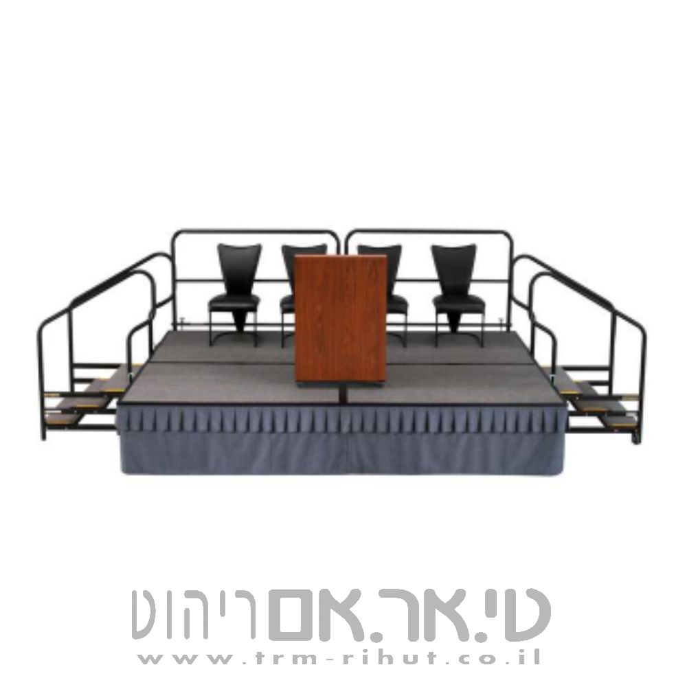 במה מתקפלת ומתכווננת לאירועים - יבוא בלעדי לחברת טי אר אם