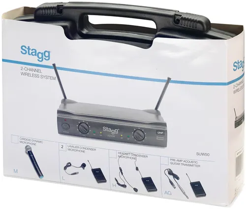 סט 2 מיקרופון דש אלחוטי Stagg | SUW 50 LL 