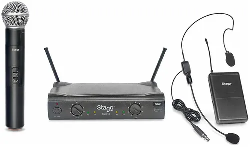 סט 1 מיקרופון 1 מדונה, אלחוטי Stagg | SUW 50 MH