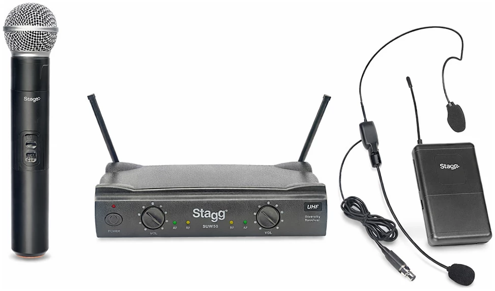 סט 1 מיקרופון 1 מדונה, אלחוטי Stagg | SUW 50 MH