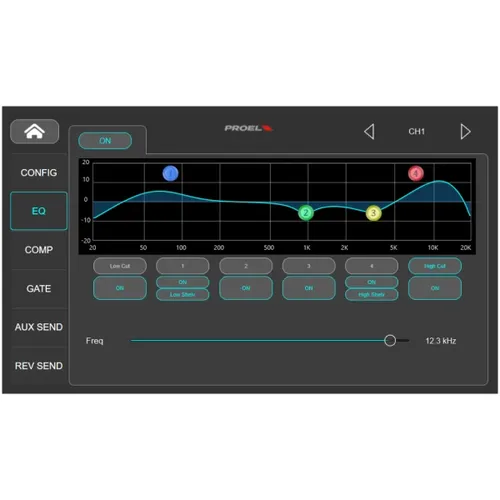 מיקסר 8 ערוצים דיגיטלי Proel | DIGIPAD8