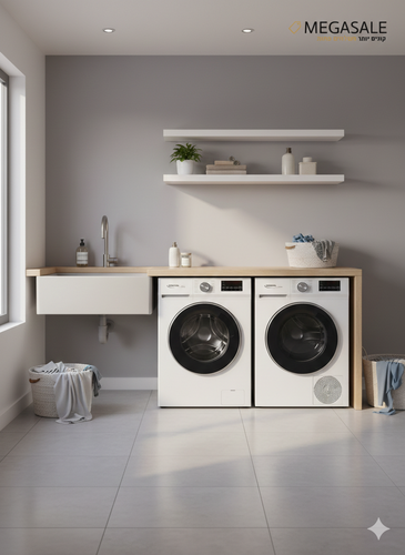 מכונת כביסה קריסטל Crystal TW1480W לבנה 8 ק