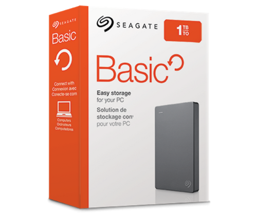 דיסק קשיח חיצוני נייד Seagate Basic Portable Drive 1TB