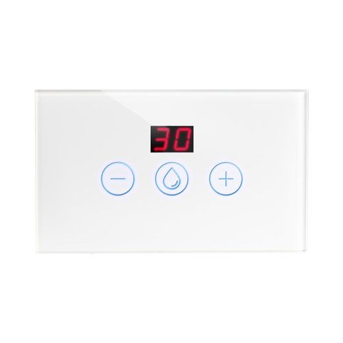 מתג טאץ' מיני טיימר דוד חכם זכוכית לבנה 3 מודול WIFI Nisko 
