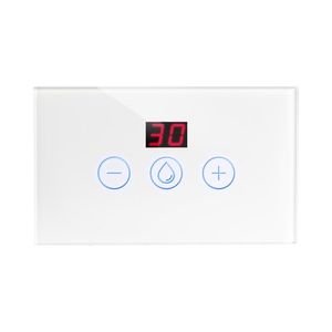 מתג טאץ' מיני טיימר דוד חכם זכוכית לבנה 3 מודול WIFI Nisko 
