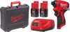 מברגת אימפקט FUEL 12V דגם M12 BLIDRC-202C כולל שתי סוללות 2AH מבית milwaukee