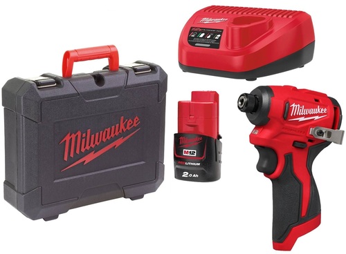 מברגת אימפקט FUEL 12V דגם M12 BLIDRC-202C כולל סוללה 2AH מבית milwaukee