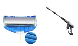 מכונת שטיפה נטענת 40 BAR בלחץ מים 20V /18 + אביזרים+ קיט ניקוי מזגנים PWC201.2 [ גוף בלבד ]