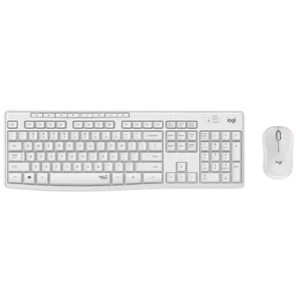מקלדת ועכבר אלחוטיים Logitech MK-295 Silent לבן | סט אלחוטי שקט MK295