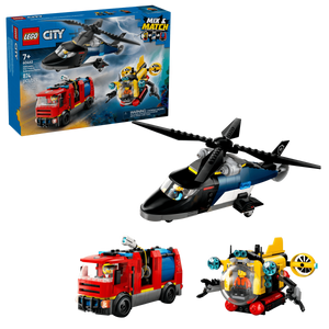 לגו City – מיקס של מסוק, כבאית וצוללת (60462) LEGO