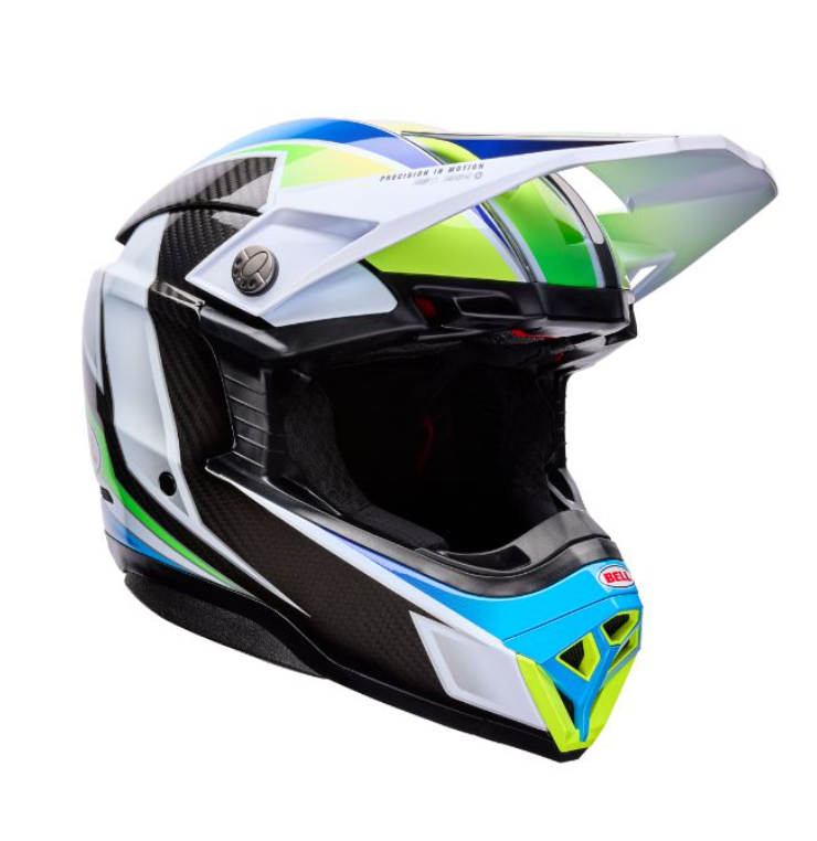 קסדת שטח בל-BELL MOTO-10 Spherical כחול\צהוב\לבן