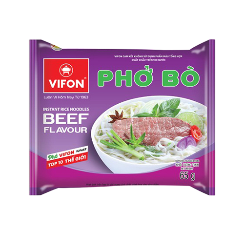 VIFON - ערכה להכנת תבשיל אטריות אורז בטעם בקר 65 גרם