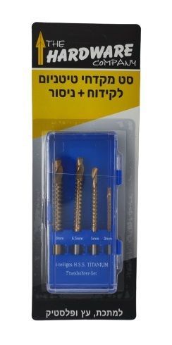 סט 4 מקדחי טיטנים לקידוח וניסור