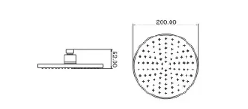ראש מקלח מפל פלוס עגול