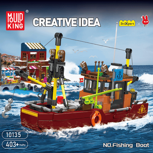 דגם הרכבה ספינת דייג Mould King 10135 Fishing Boat