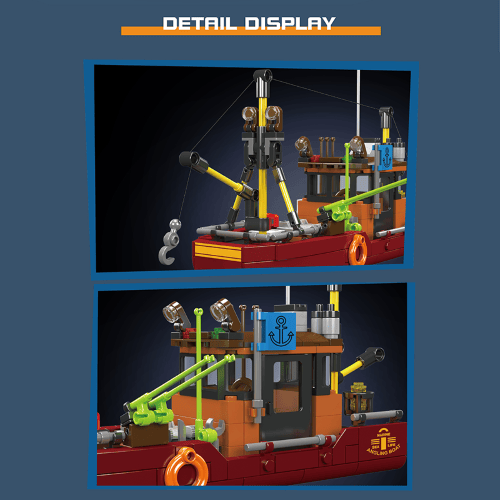 דגם הרכבה ספינת דייג Mould King 10135 Fishing Boat