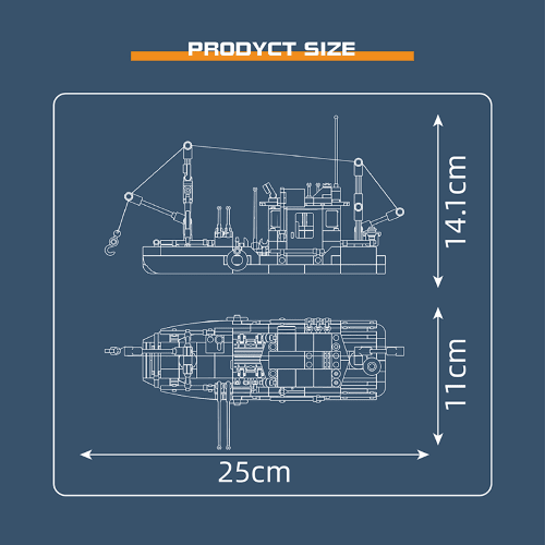 דגם הרכבה ספינת דייג Mould King 10135 Fishing Boat