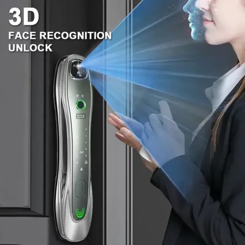 מנעול חכם אלקטרון Model X עם זיהוי פנים, טביעת אצבע ואפליקציה לנייד