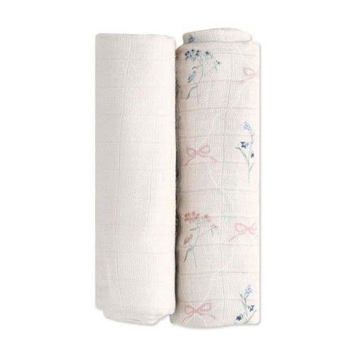 זוג חיתולי במבוק Wonderland - ורוד בהיר מודפס - Light Pink Printed