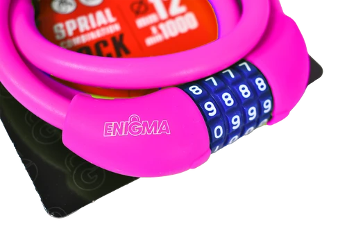 מנעול כבל קומבינציה ורוד 4 ספרות 161720-003