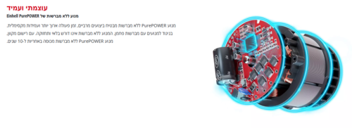 ‏מכסחת דשא נטענת Einhell GE-CM 18/32 Li-Solo בראשלס 18V (גוף בלבד)