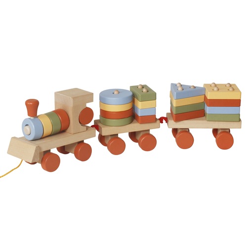 רכבת משיכה מונטסורית מעץ 