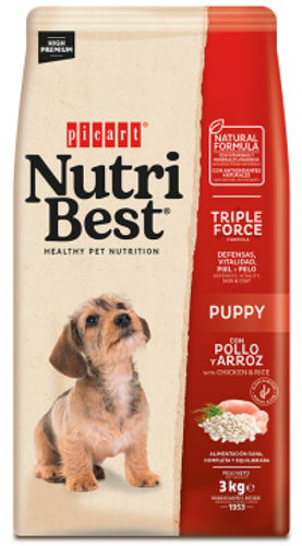 מזון לכלבים Nutri Best Puppy עוף ואורז 3 ק