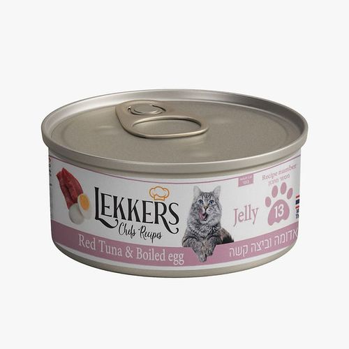 מעדן לחתול ג'לי Jelly לקרס טונה אדומה וביצה קשה 85 גרם