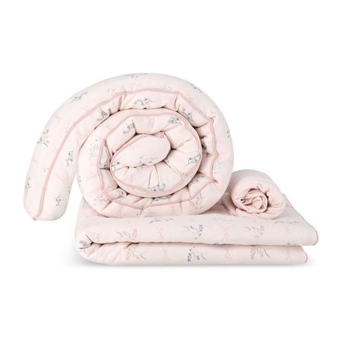 סט מצעים לעריסה - ליין Wonderland - ורוד בהיר מודפס - Light Pink Printed