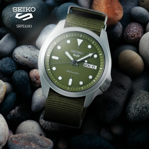 SEIKO SRPE65K1 אוטומטי 100M צלילה רצועת בד