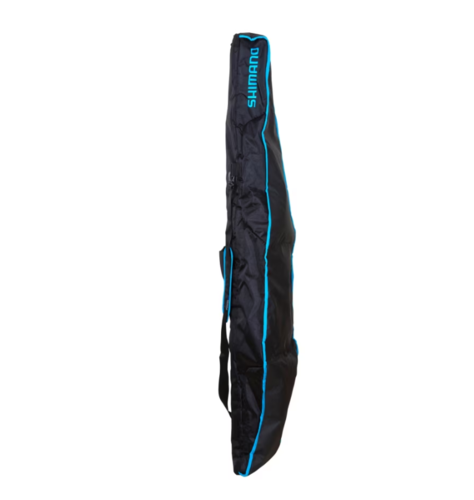 תיק חכות Surf Ready 3 Rod Sleeve בצבע שחור/כחול, מעוצב עם ריפוד עבה ותאים מורחבים עבור רולרים גדולים לדיג חוף