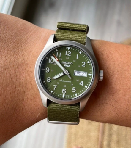 SEIKO SRPG33K1 אוטומטי 100M צלילה רצועת בד